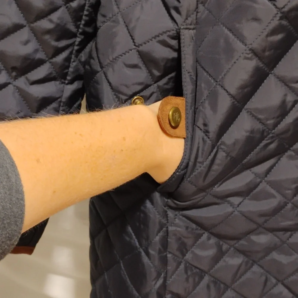 SALE! Ralph Lauren Diamond Quilted Jacket W Removable Hood Sz.M (A-75) - Picture 5 of 15